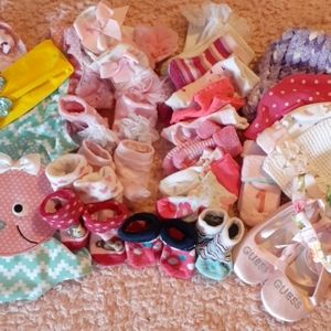 assorted bundle of little girls socks swimsuit an